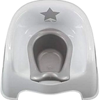 Strata White Toddler Potty Chair with Silver Star Design, Easy-Clean Toilet Training Seat