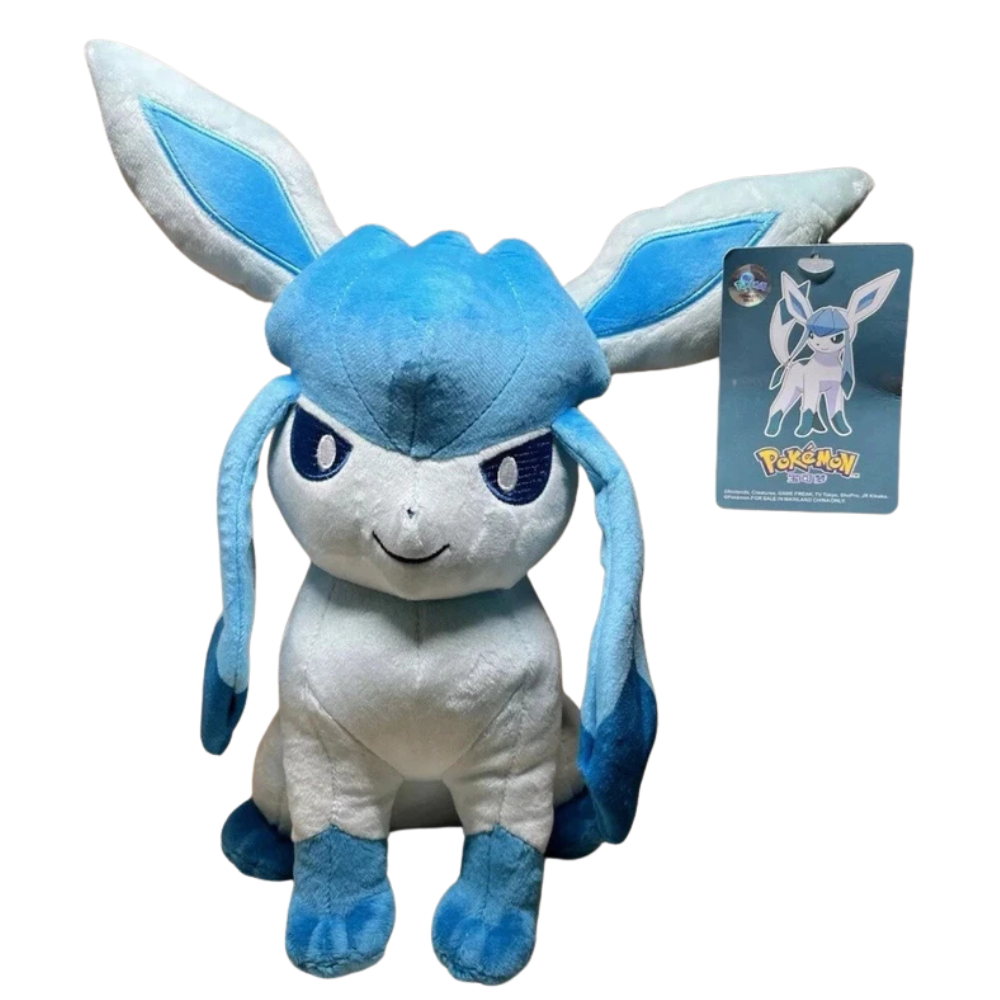 Pokemon Glaceon Plush Soft Toy Teddy 31cm Cuddly Ice-Type Character Gift Kids Collectors
