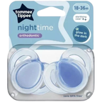 Tommee Tippee 6-Pack Night Glow Soothers 18 Months+, Orthodontic Silicone Dummies with Steriliser
