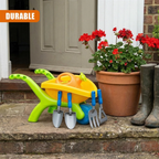 Kids Garden Tool Set with Wheelbarrow 14pc Toy Watering Can Spade Outdoor Beach Fun
