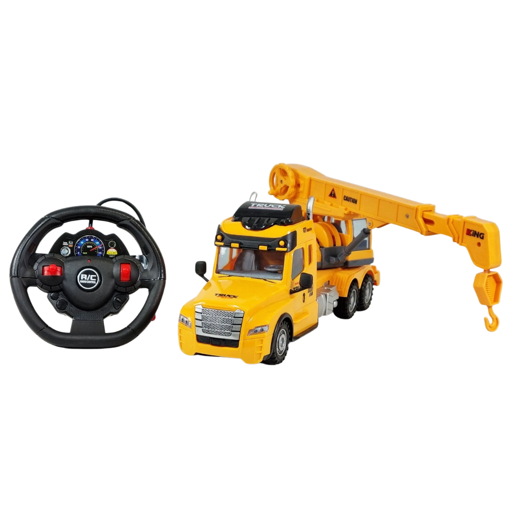 Remote Control Crane Truck RC 36cm Working Lights Sounds Crane Arm Kids 3+