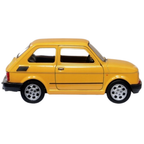 Welly Fiat 126p Yellow Diecast Model Car Toy 1:32-1:34 Scale Polish Italian Classic Collectible