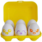 Tomy Toomies Hide N Squeak Eggs Shape Sorter Toy for Babies 6 Months+, 6 Colourful Eggs