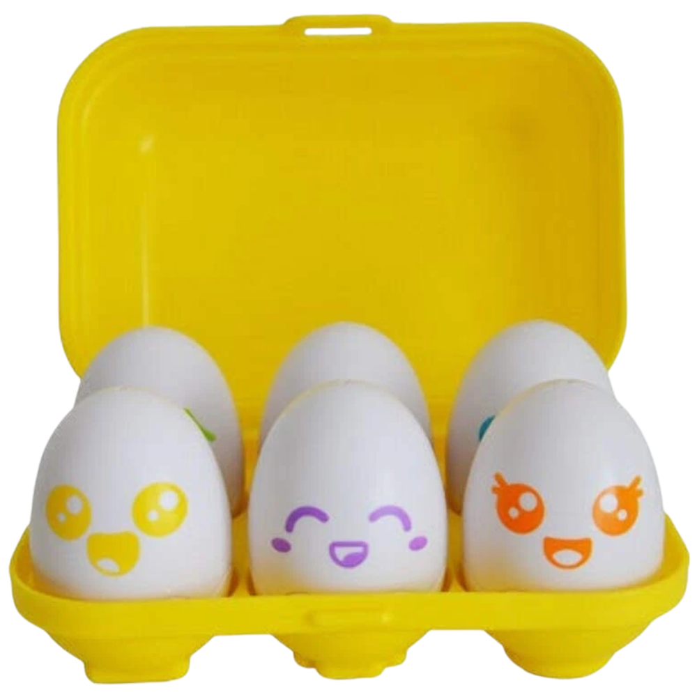 Tomy Toomies Hide N Squeak Eggs Shape Sorter Toy for Babies 6 Months+, 6 Colourful Eggs