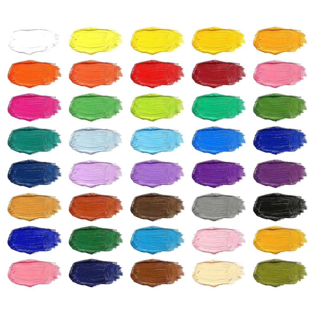 Geezy Oil Paint Set 40 X 20ml Tubes Artistic Painting Kit Rich Pigments Canvas Multicolour