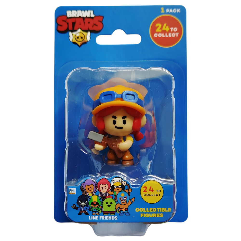Brawl Stars Series 1 Figure Stamper Keychain LINE Friends Official Collectible Toy