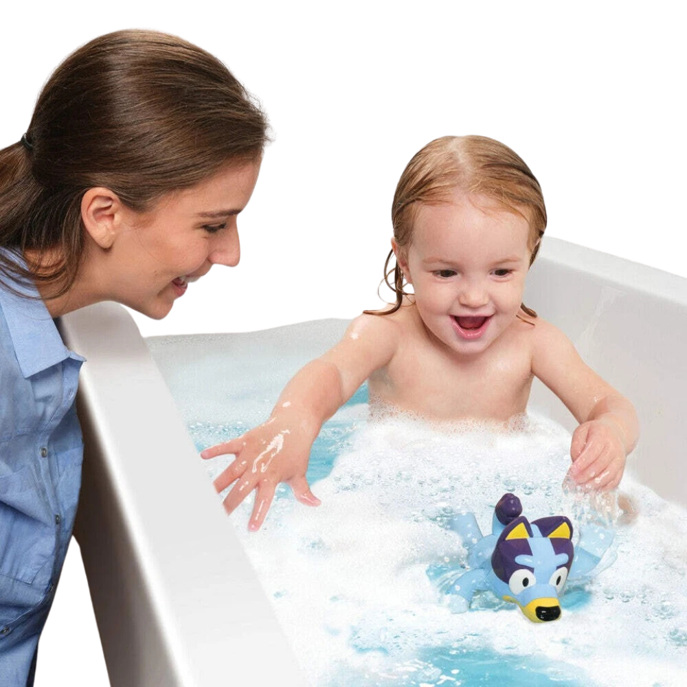 Tomy Toomies Swimming Bluey Bath Toy Pull-String Swimming Character for Kids New Uk