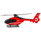 Daffi Polish Fire Brigade Airbus Ec135 Helicopter Diecast Model Toy 1:100 Scale Collectible
