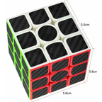 3x3 Carbon Fiber Sticker Speed Cube Puzzle Smooth Turning Memory Game Toy for Kids