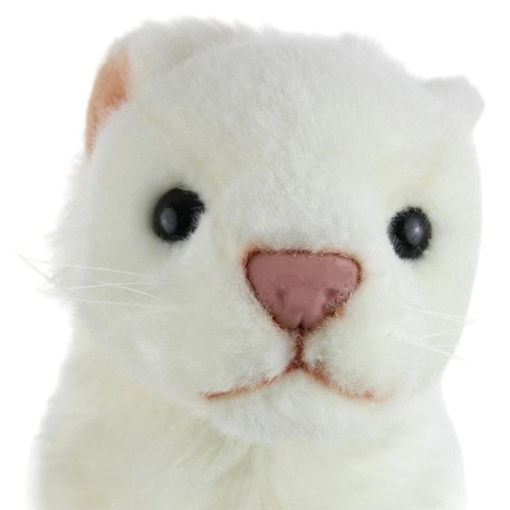 Hansa Ferret Plush Soft Toy White Stoat Ermine Animal Teddy Gift 7321 Uk Wildlife Lovers Gift