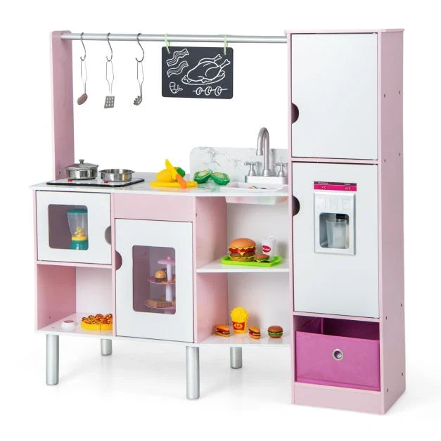 Children’s 2-in-1 Double-Sided Kitchen & Market Pretend Play Set