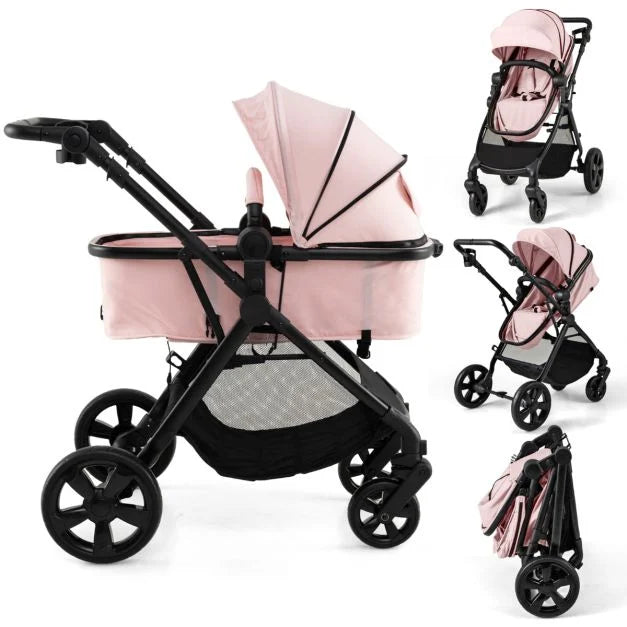 2-in-1 Convertible Baby Stroller with Reversible Seat & Adjustable Canopy