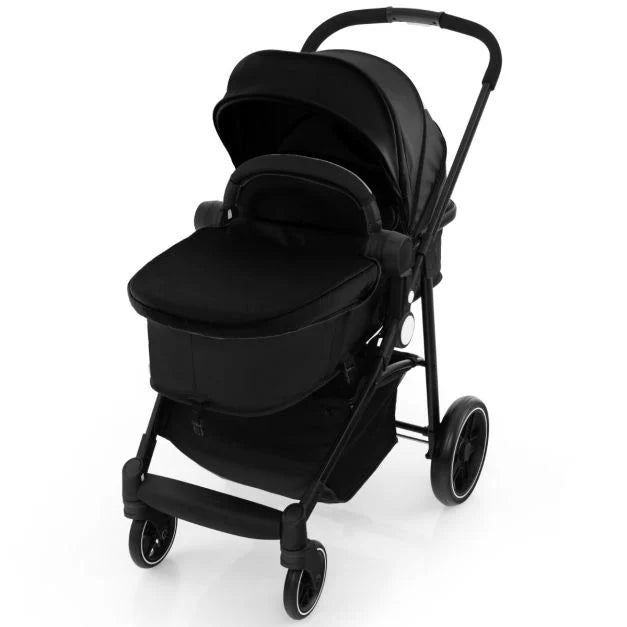 2-in-1 High Landscape Stroller with Reversible Seat, Adjustable Backrest & Canopy