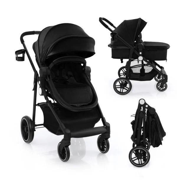 2-in-1 High Landscape Stroller with Reversible Seat, Adjustable Backrest & Canopy