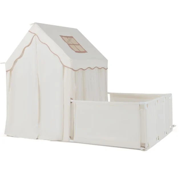 Kids 2-in-1 Play Tent with Playpen & Soft Washable Cotton Mat