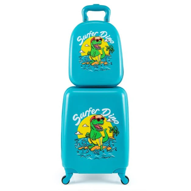 Kids 2-Piece Luggage Set with Spinner Wheels and Telescopic Handle