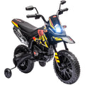 Kids 12V Motorbike with Training Wheels – Licensed Model, LED Light, Music, USB