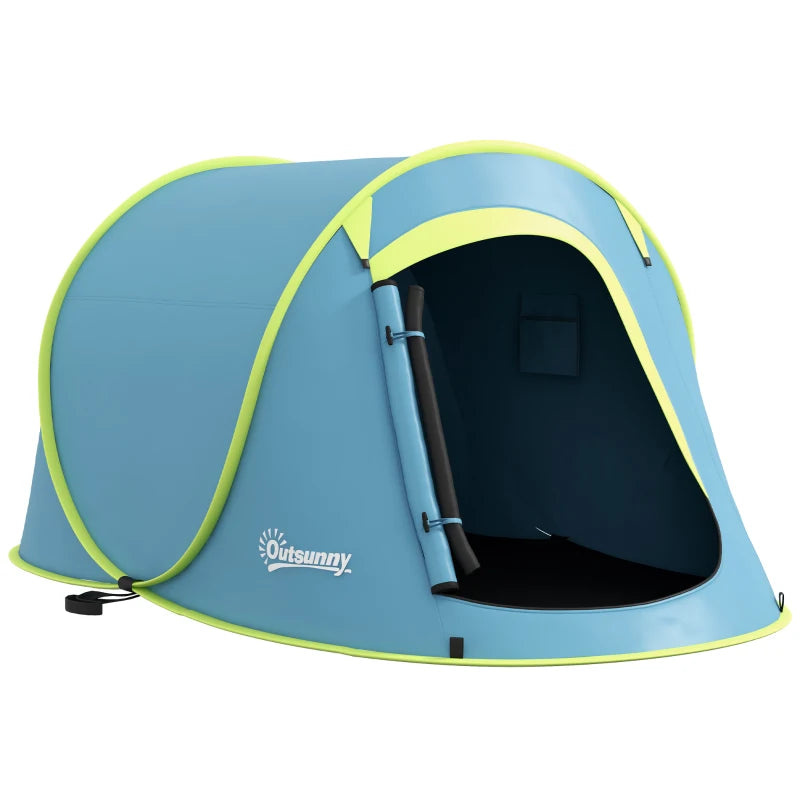Blue Two-Man Instant Dome Tent with Accessories