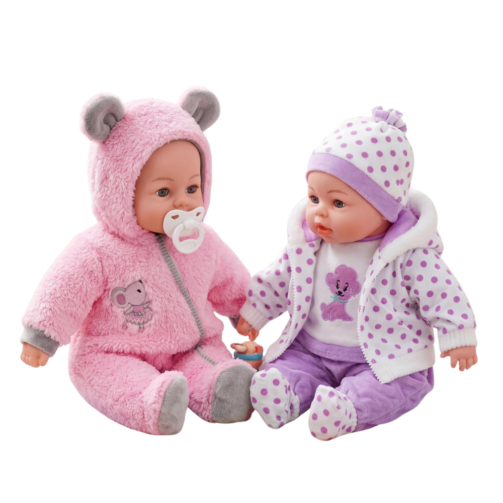 BiBi Doll 18" Soft Body Interactive Baby Doll or 2-Pack Doll Clothes Set Choose
