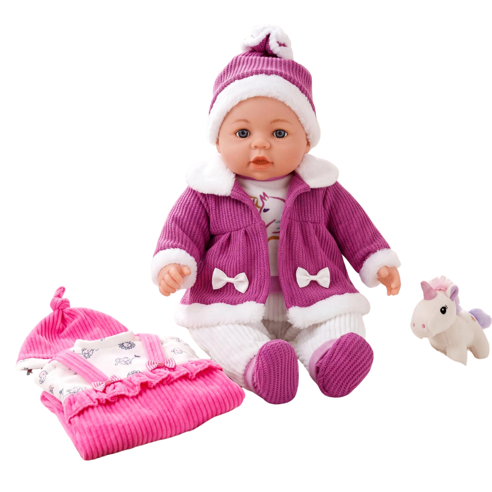 BiBi Doll 18" Soft Body Interactive Baby Doll or 2-Pack Doll Clothes Set Choose