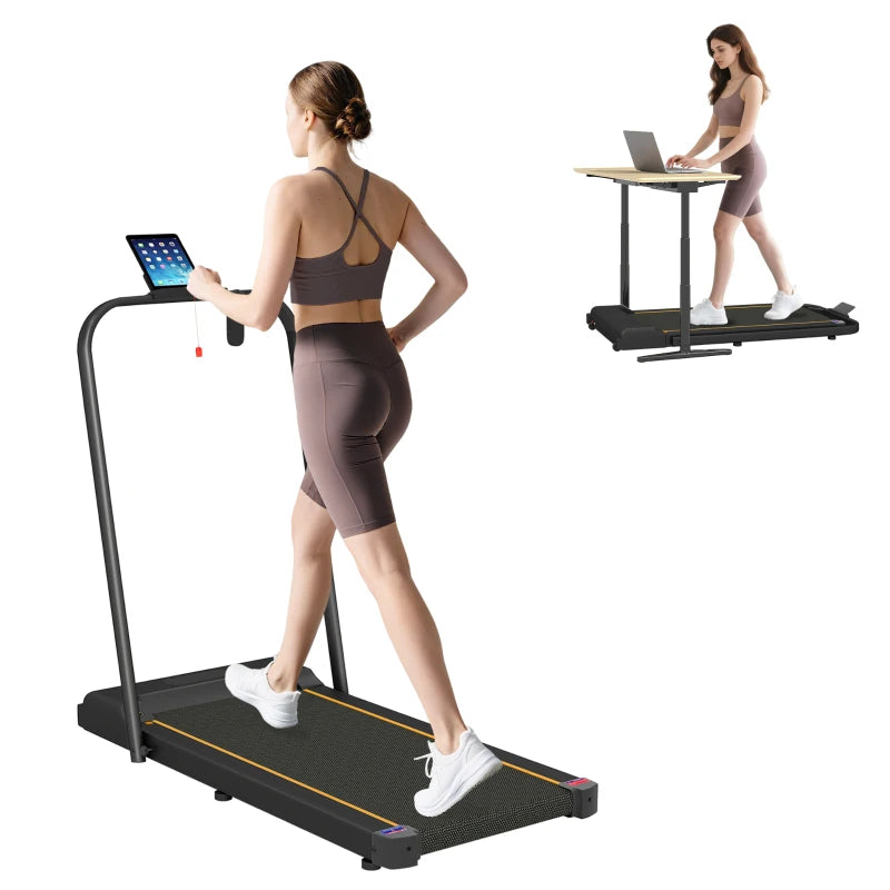 Folding Walking Pad Treadmill – 1-6km/h, Remote Control, Orange