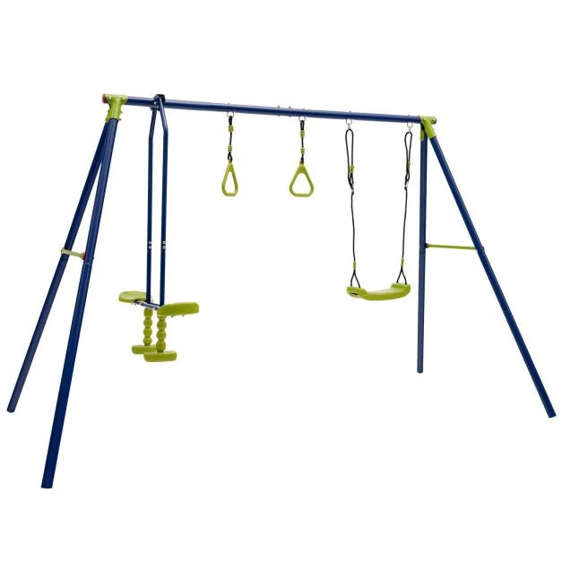 Kids’ 3-in-1 A-Frame Swing Set with Multiple Play Options