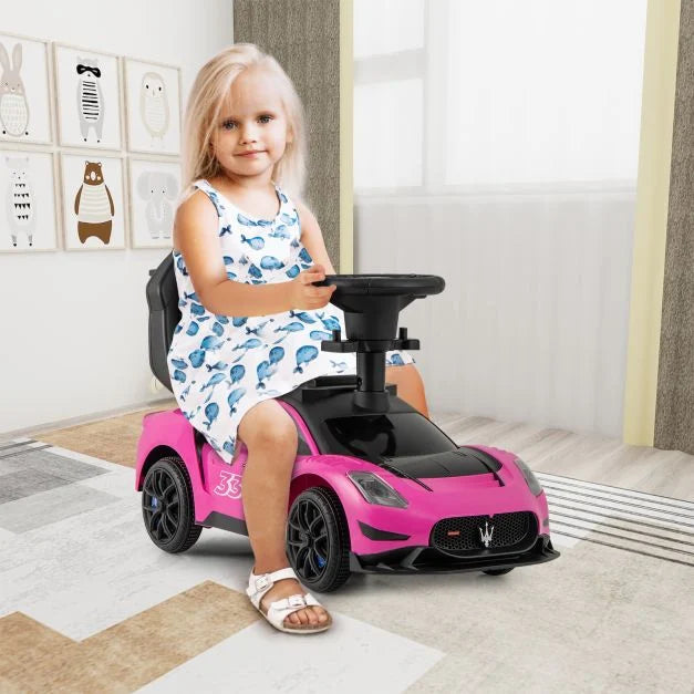 Kids Ride-On Car with Safety Guardrail and Handlebar
