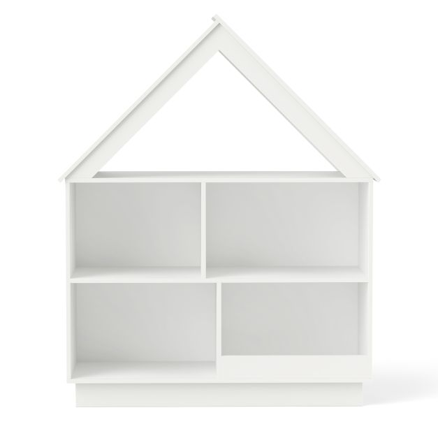 Kids Dollhouse Bookshelf with Anti-Tip Safety & 3-Tier Display
