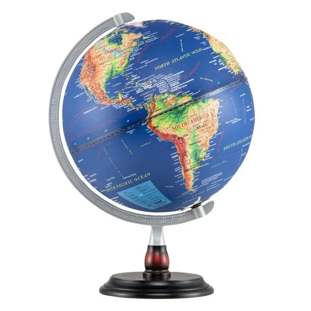 30cm Light-Up World Globe That Functions as an Illuminated Night Lamp