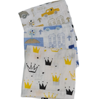 3 Pack Xl Large Printed Muslin Squares for Babies, Reusable 100% Cotton Nappy Cloths