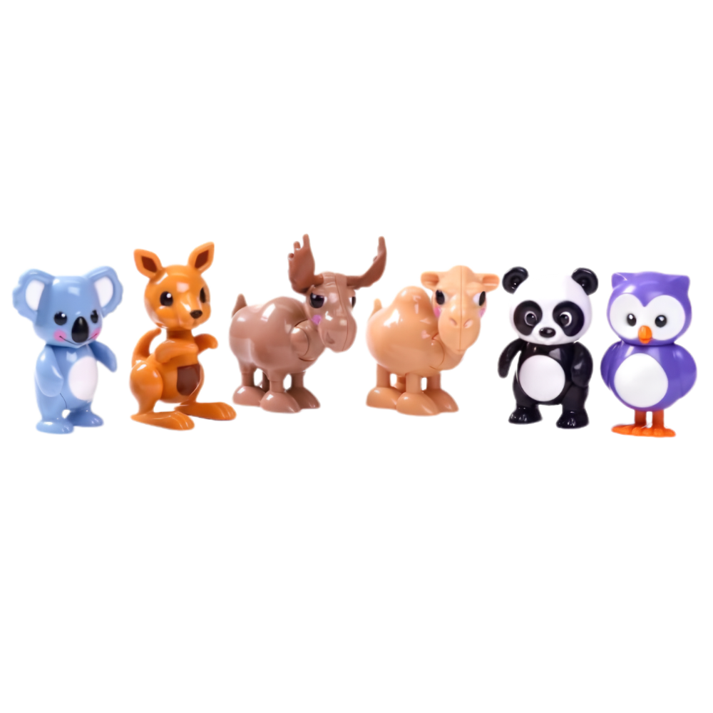 Tolo Toys First Friends Animals Puppy Giraffe Snake & Monkey Colourful Interactive Baby Toys