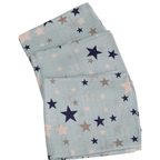 3 Pack Xl Large Printed Muslin Squares for Babies, Reusable 100% Cotton Nappy Cloths