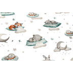 2x Fitted Sheets Compatible with Babylo You & Me Bedside Crib Stars Animals