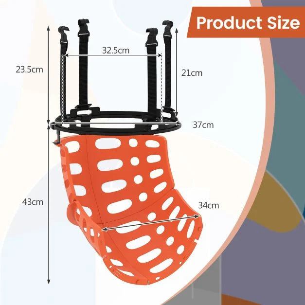 Basketball Rebounder 360° Rotation with 4 Easy-Install Hooks