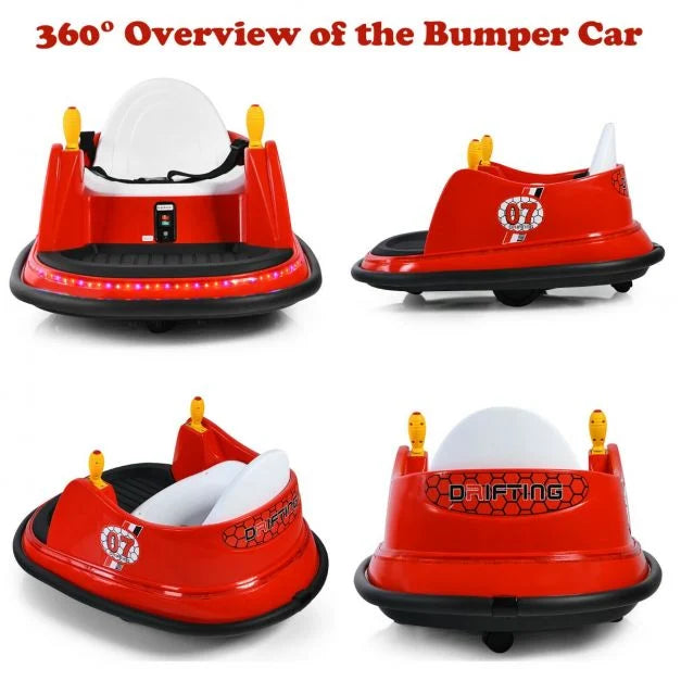 Kids Ride-On Bumper Car with Colorful Flashing Lights & Music