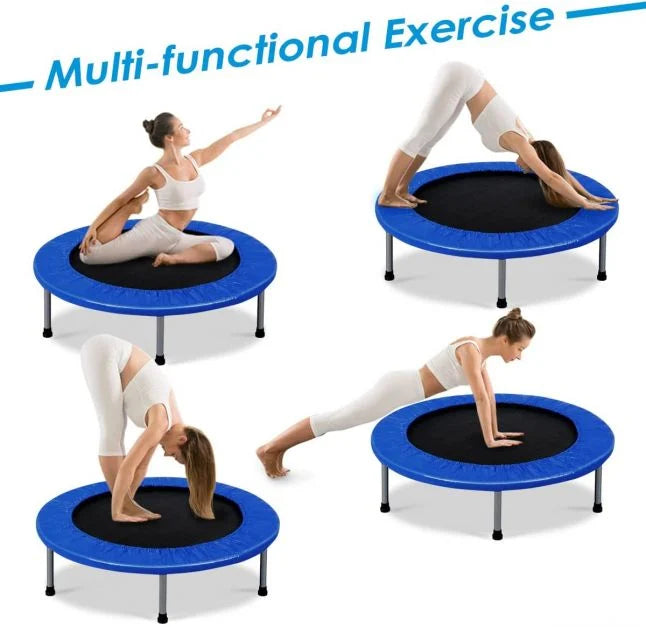 Mini Foldable Trampoline with Durable Springs and Padded Protective Cover