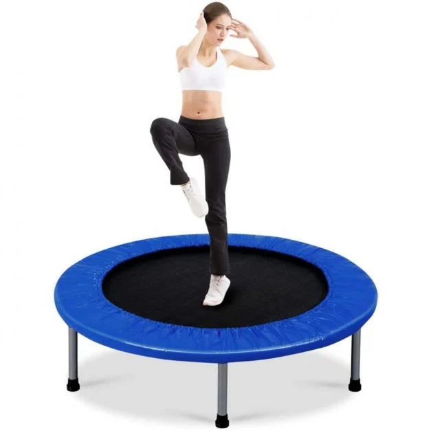Mini Foldable Trampoline with Durable Springs and Padded Protective Cover