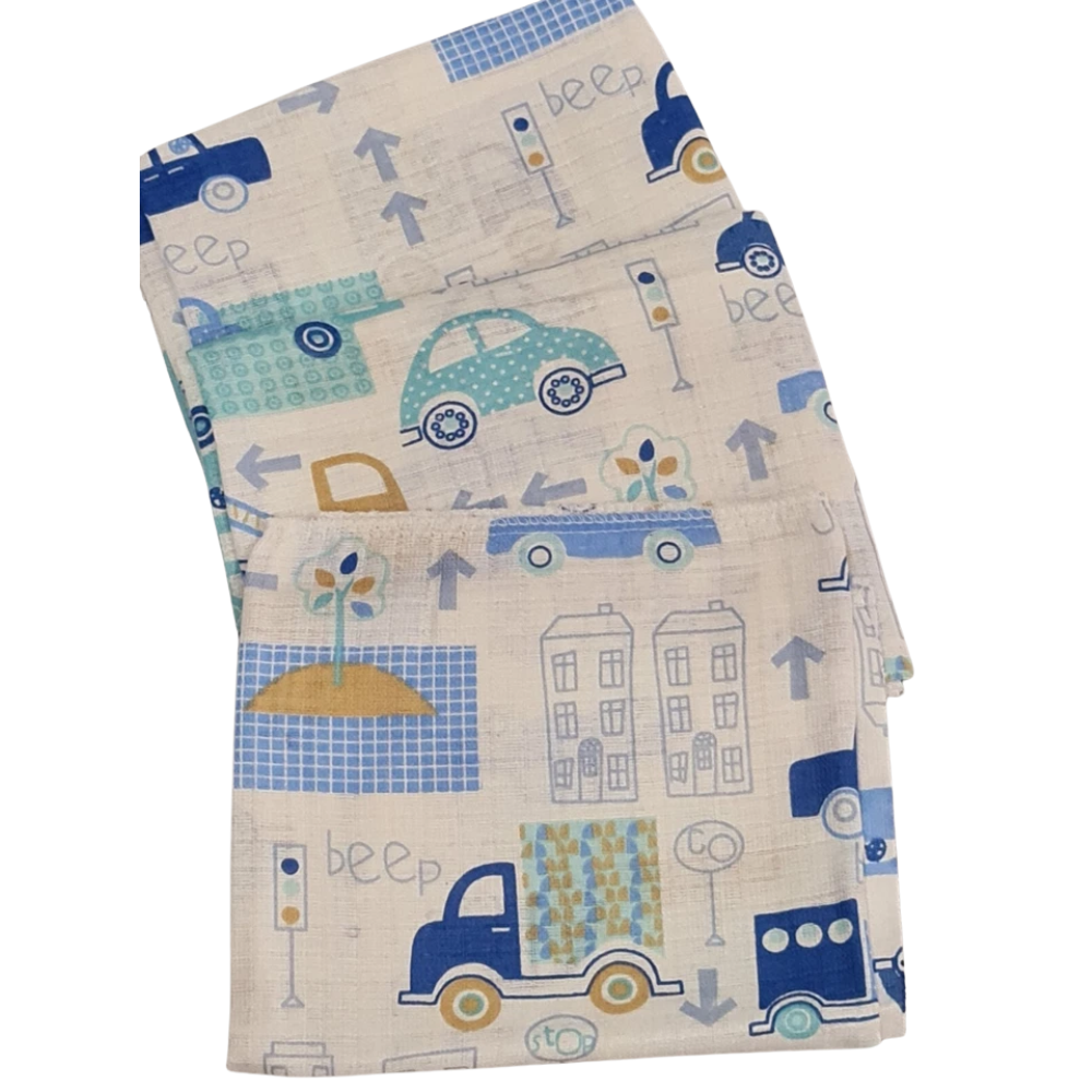 3 Pack Xl Large Printed Muslin Squares for Babies, Reusable 100% Cotton Nappy Cloths