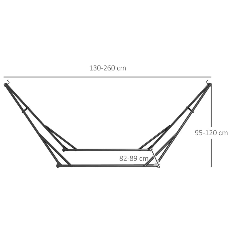Foldable Metal Hammock Stand with Carry Bag – Portable 2-in-1 Hammock & Chair Support