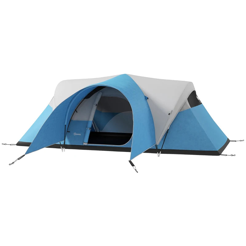 Family Camping Tent – 3000mm Waterproof, 5-6 Person, Blue