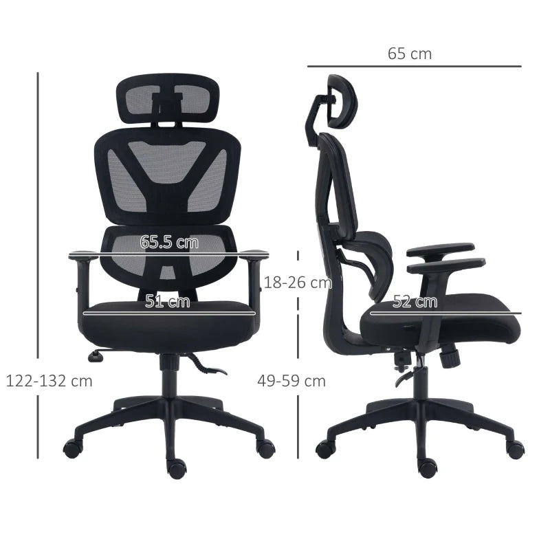 Ergonomic Mesh Office Chair – Lumbar & Headrest