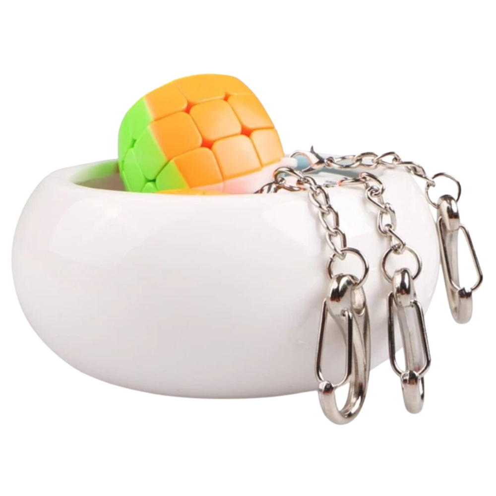 Magic Cube Puzzle Keychain Stickerless Smooth Speed Rubik’s Cube Toy