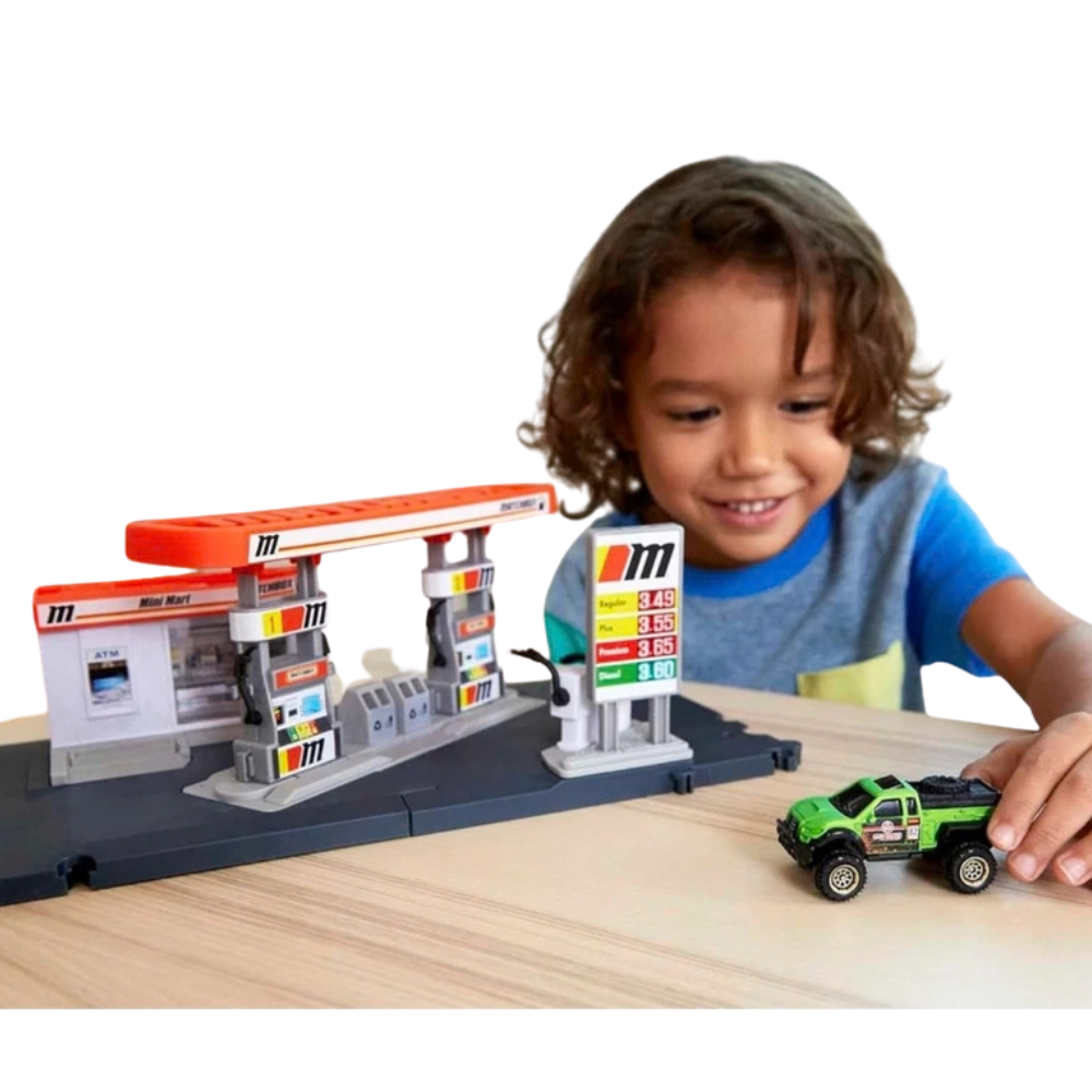 Mattel Matchbox Action Drivers Gas Station Playset with Vehicle Kids Toy 3+