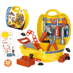 Kids Tool Set Toy Workbench 25 Pcs Pretend Play Hammer Screwdriver Kit with Backpack