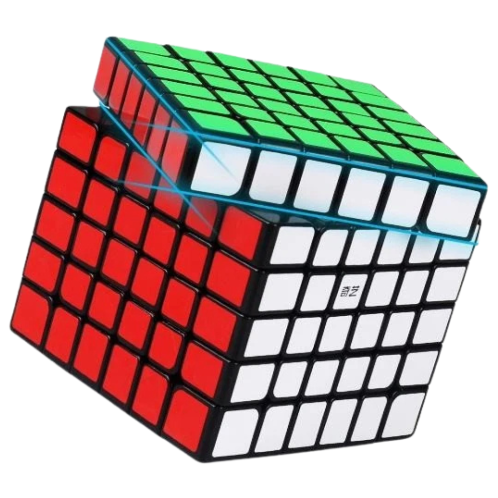Qiyi 6x6 Magic Cube Puzzle Toy Black Super Smooth Fast Speed Cube for Brain Training