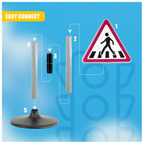 Road Safety Traffic Signs Toy Set Stop Pedestrian Crossing Bike Path Educational Role Play Kids