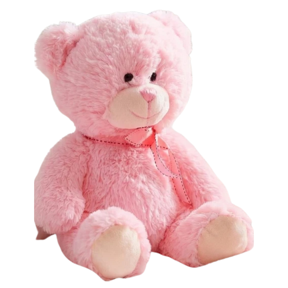 Pink Teddy Bear Plush Toy 28cm Stuffed Animal Cuddly Gift for Baby Girls Boys 11 Inch Toy