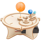 RLS 3D Wooden Solar System DIY Puzzle Model with Motorised Rotating Planets Science Kit