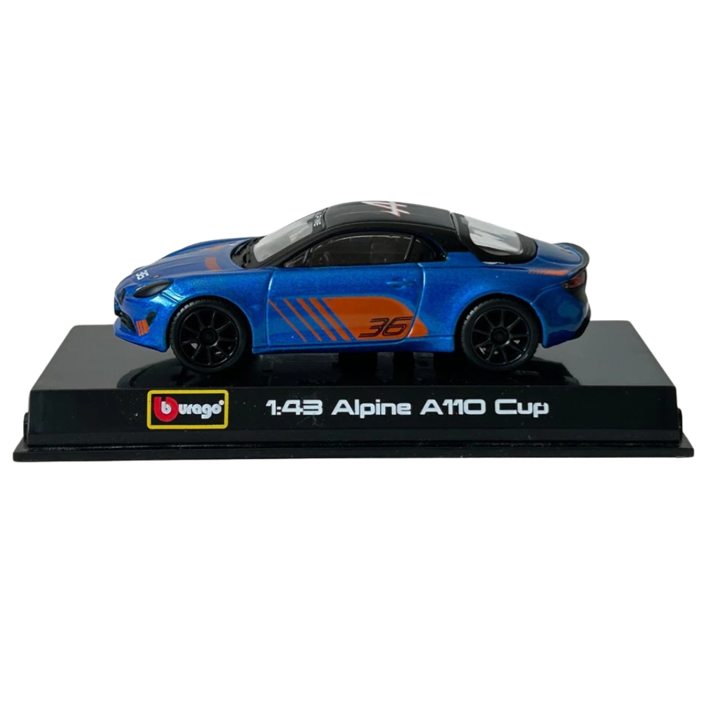 Bburago Alpine A110 Cup 2018 No. 36 French Racing Rally Diecast Car Model 1:43 Scale Toy