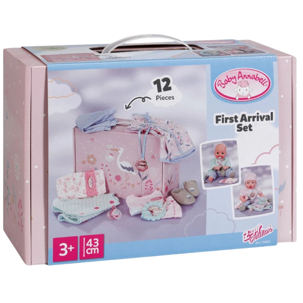 Baby Annabell First Arrival Clothing and Accessories Set for 43cm Dolls with Storage Box